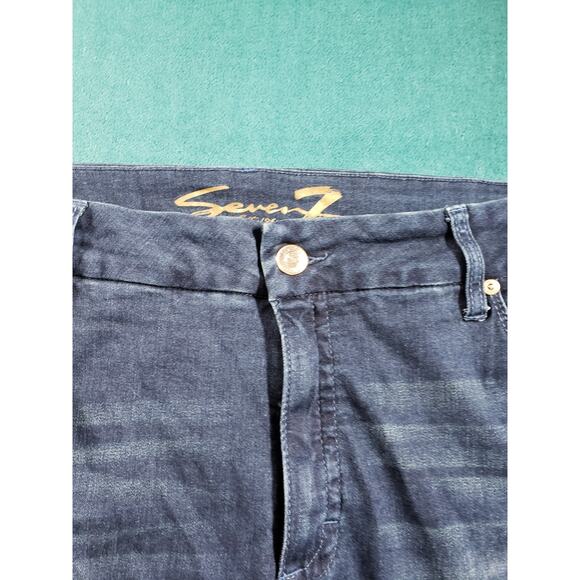 Seven7 Jeans Size 20 W Womens Blue Stretch Pants Denim Plus High Rise Skinny - Picture 6 of 13